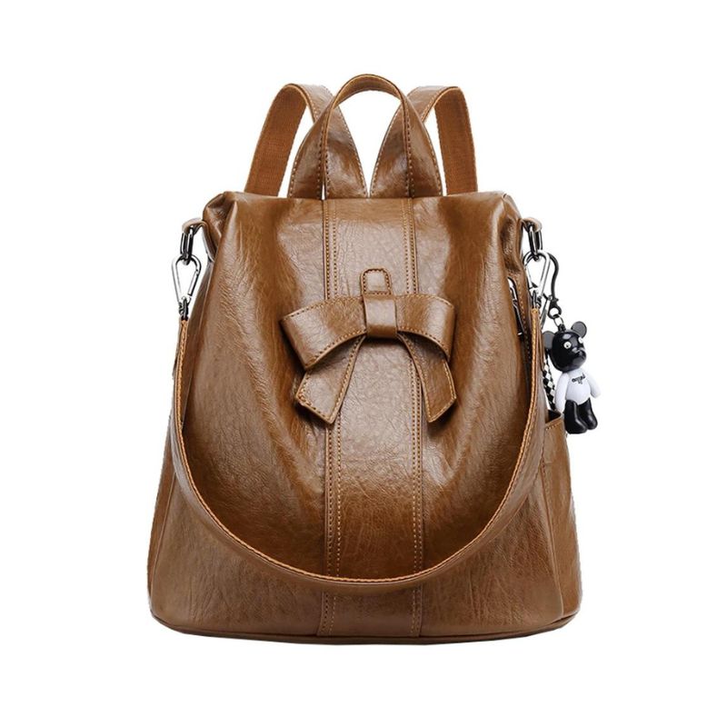 Mochila Feminina de Couro Anti-Furto - Ties 1