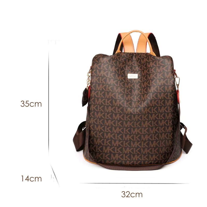 Mochila de Couro Feminina Anti-Furto - Diore