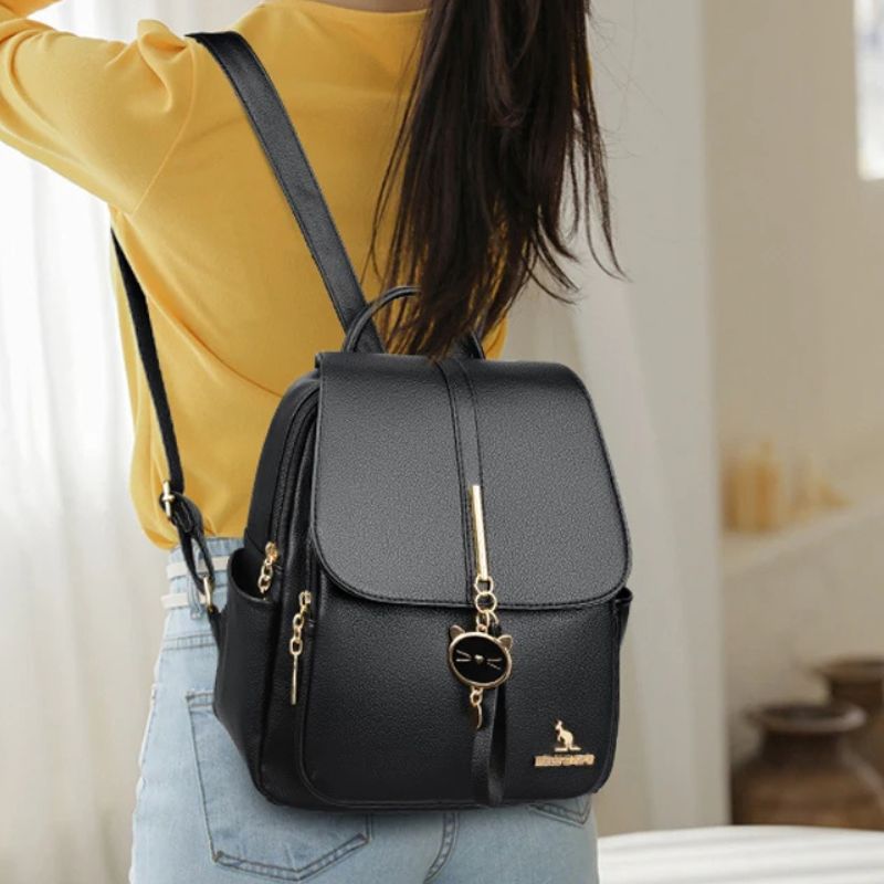 Mochila de Couro Feminina Cats 1