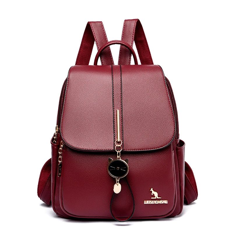 Mochila de Couro Feminina Cats 2