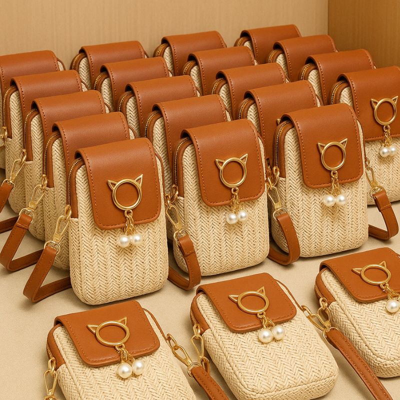 Bolsa de Palha Natural Cat Charm [Leve Mais e Pague Menos]